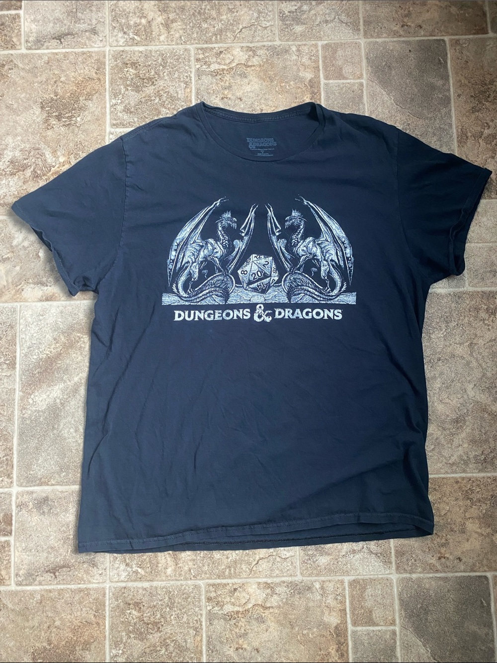 Wizards Of The Coast Dungeons & Dragons Black XL Short-Sleeve T-Shirt Y2K D&D